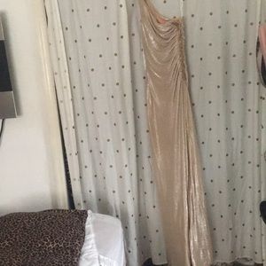Calvin Klein gold shimmery dress
